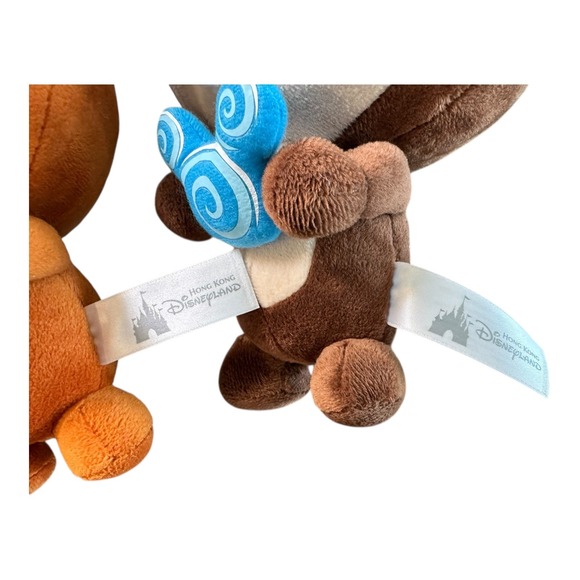 Disney Chip and Dale Plush Set Hong Kong Disneyland Souvenir Toy RARE - Picture 5 of 5